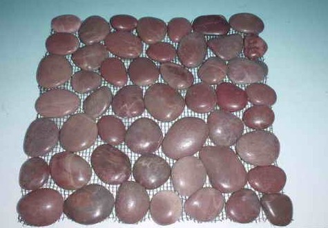 natural pebble red-polished