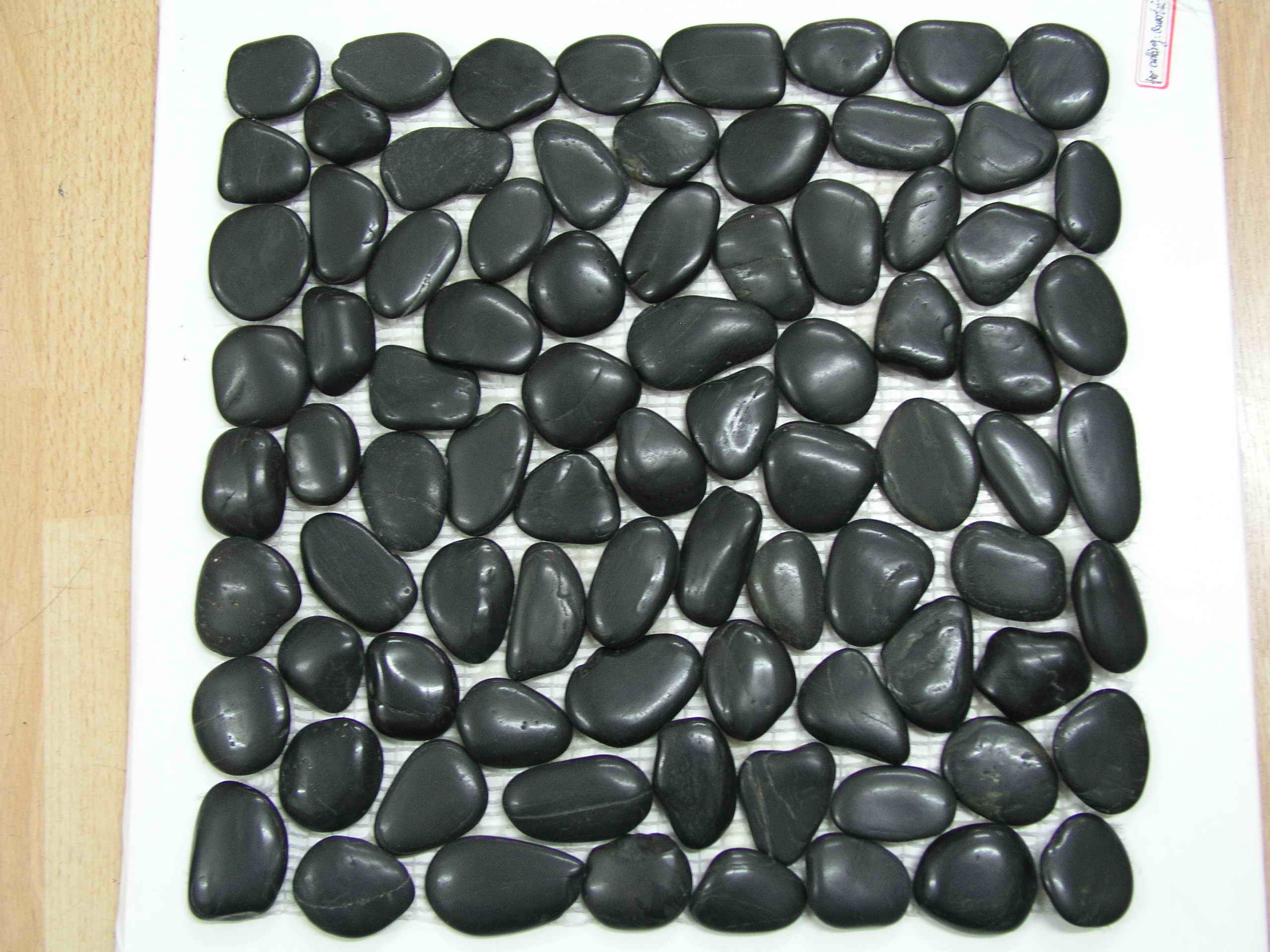 natural pebble black-polished